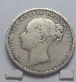 1884 Great Britain Silver Shilling photo