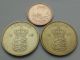 Denmark 1 Krone 1948 (h) N,  S & 1957 (h) C,  S.  Frederick Ix.  One Dollar Coin.  Al - Bz Europe photo 2