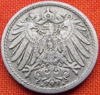 Germany 1914 - A (berlin) 5 Pfennig German Empire Coin photo
