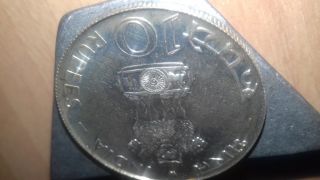 India 10 Rupees 1971 F.  A.  O Silver Coin Proof Like photo