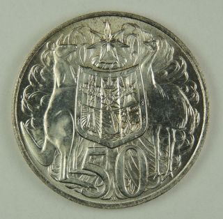 1966 Australia 50 Cents (silver) Unc (km 67) (170209) photo