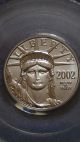 2002 $25 (1/4 Oz) American Statue Of Liberty Platinum Coin - Pcgs Ms69 Platinum photo 2