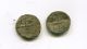 Romania 2 X ?radu I,  1377 - 1383 Ad Dracula.  Wallachia? Medieval Copper Coin Coins: Medieval photo 1