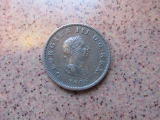 1806 Great Britain Half Penny In Vf, photo