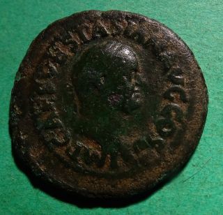 Tater Roman Imperial Ae As Coin Of Vespasian Eagle On Globe photo