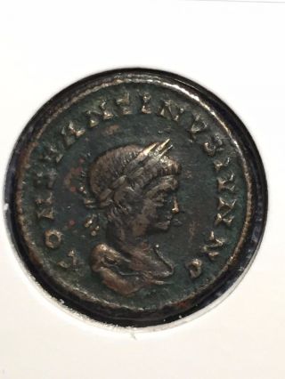 Constantine Ii As Caesar,  Follis,  Lugdunum,  321 Ad,  Ric Vii Lyons 188 Var photo