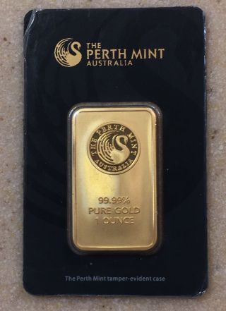 1 Oz Gold Bar Perth 99.  99 B052583 photo