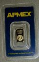 Apmex 1g Gold Bar.  9999 Fine (in Assay/tamper - Evident Pkg) Bars & Rounds photo 2