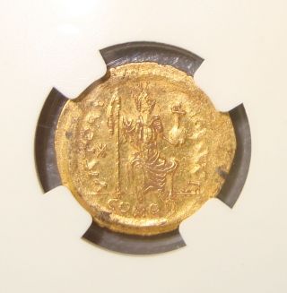 Ad 565 - 578 Justin Ii Ancient Byzantine Gold Solidus Ngc Ms 4/5 3/5 photo