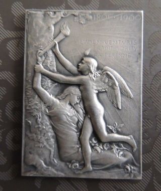 Silvered Bronze Medal By Oscar Roty - Paris 1900 photo