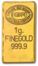 5 X 1 Gram 24 Karat Pure Fine Gold Bullion Bar 999.  9 International Certificated Gold photo 1