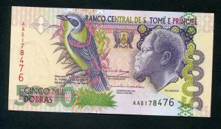 Saint Thomas And Prince 5,  000 5000 Dobras 2004 P - 65c Aunc Uncirculated Banknote photo
