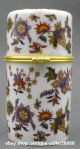 80mm Chinese Colour Porcelain Red Yellow Blue Flower Leaf Fashion Toothpick Box Coins: Ancient photo 2