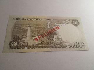 Bermuda 1978 $50 Dollars Specimen Note Gem Crisp Unc photo