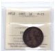 1885 Newfoundland Canada One 1 Cent Copper Penny Issc Graded Coin A291 Coins: Canada photo 3