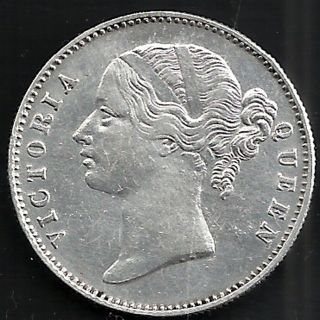 British India - 1840 - Victoria Queen - Divided Legend - One Rupee - Rarest Coin photo
