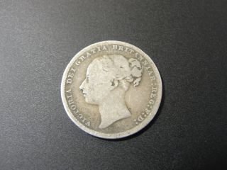 1879 Great Britain One Shilling Silver Victoria Coin Uk 1 Shilling photo