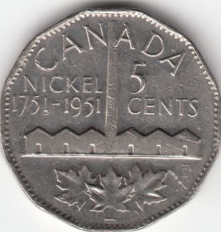 1951 Canada Refinery 5 Cents photo