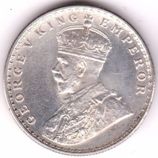 British India 1919 King George 5 One Rupee Rare Silver Coin 11 photo