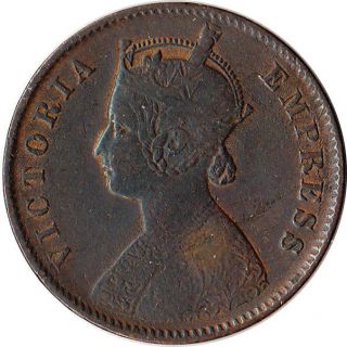 1883 British India 1/4 Anna Coin Victoria Km 486 photo