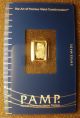 1 Gram Palladium Bar 999.  5 - Pamp Suisse In Assay Card With Certificate Number Bullion photo 2