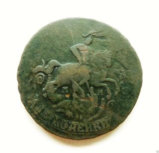 Circulated,  Copper Imperial Russia Coin 2 Kopeiki 1765 Y.  (k843) photo