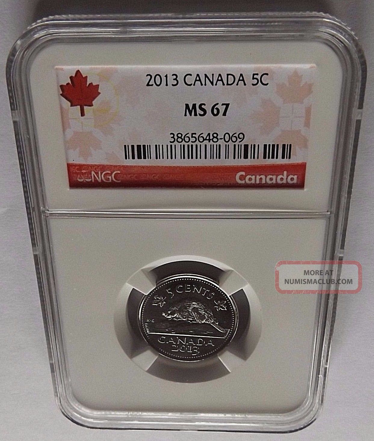 2013 Canada Ngc Ms67 Canadian Nickel Registry Quality Coins: Canada photo