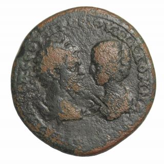 Septimius Severus & Julia Domna Ae30 Cilicia Seleucia Calycadnum Roman Coin photo