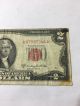 1953b Series United States Note Red Seal $2 Two Dollar Bill Small Size Notes photo 3