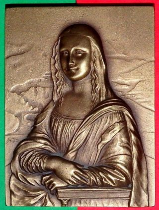 Art / Leonardo Da Vinci / Gioconda Bronze Medal By Baltazar photo