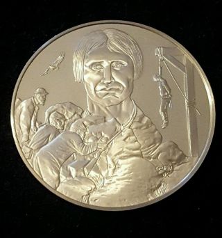 Kintpuash Indian Modoc Leader Chief Sterling 925 Silver Medal Franklin 1979 photo