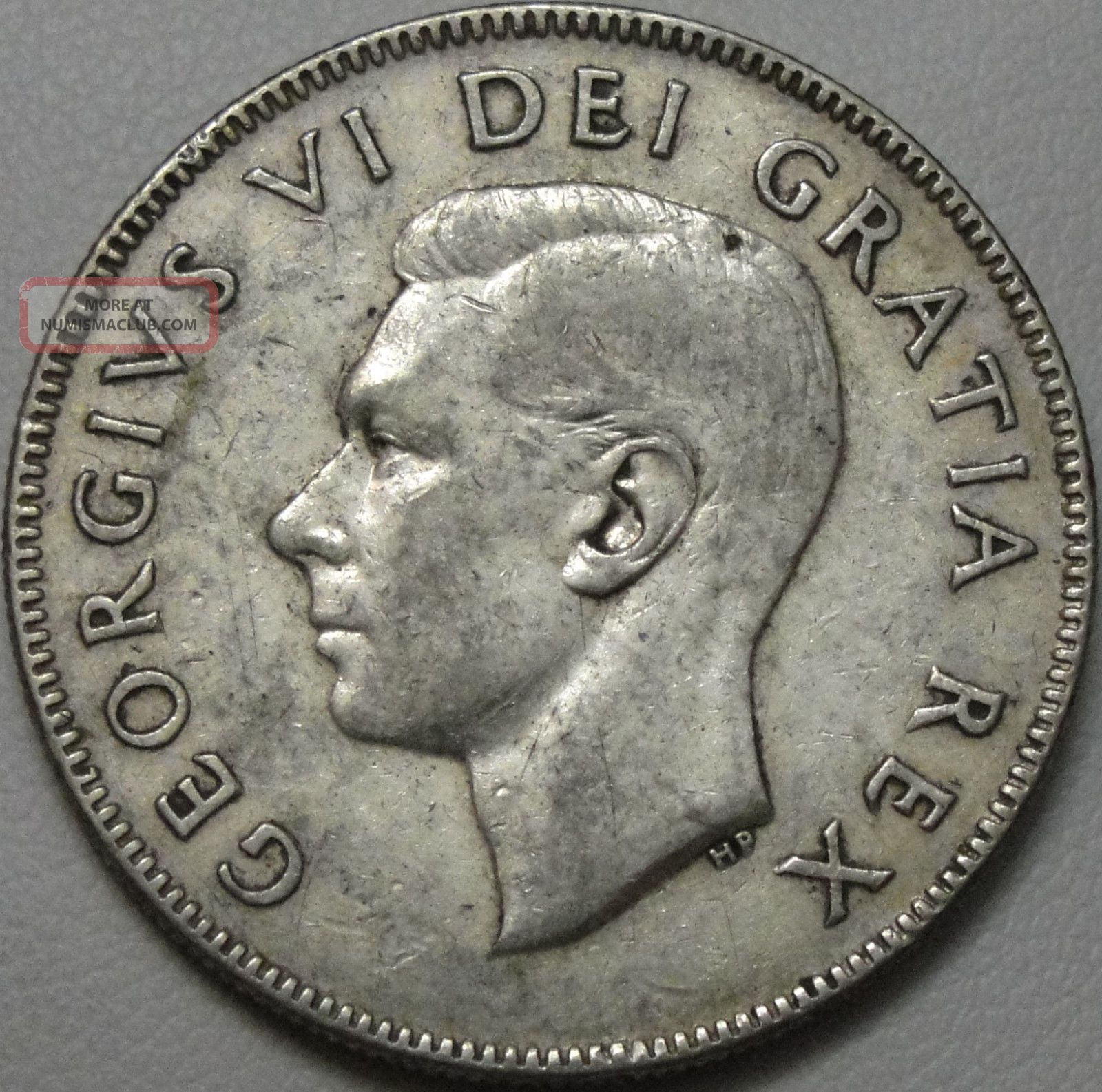 1950 50c Canada 50 Cents No Design Canadian Half Dollar Silver 9153