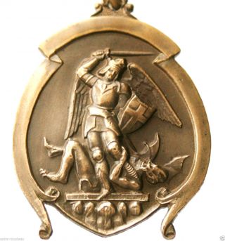 Most Vintage Art Medal Pendant To Holy Arch Angel Saint Michael photo