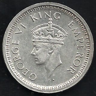 British India - 1945 - King George Vi Emperor - One Rupee - Rarest Coin photo