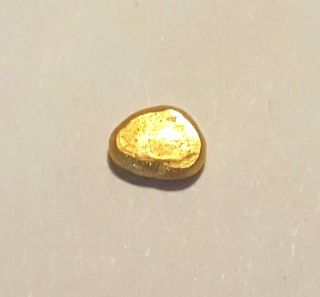 1/2 Gram.  999 Fine 24k Gold Round - Hand Poured - Hand Stamped - Grimm Metals photo