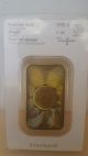 1 Ounce.  9999 Heraeus Fine Gold Bar And Numbered.  Certified. Gold photo 2