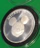 1998 Disney ' S Mickey Mouse 70th Birthday 1 Troy Oz.  999 Fine Silver Round Coin Silver photo 2