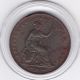 1854 Queen Victoria Penny (1d) Large Copper British Coin UK (Great Britain) photo 1