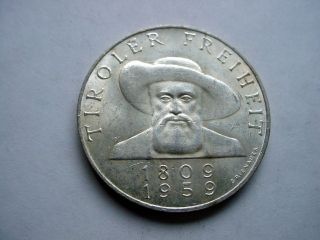 1959 Austria 50 Shilling Silver Coin - photo