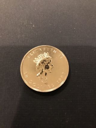 1992 1oz Platinum Canadian Maple Leaf Coin photo