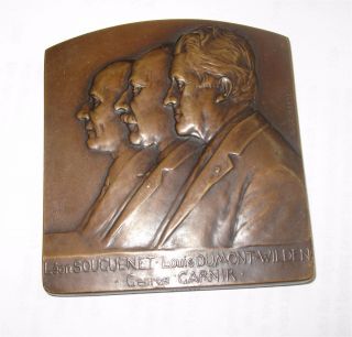 1930 Belgium Bronze Art Deco Medal Louis Dumont - Wilden,  G.  Garnir,  L.  Souguenet photo