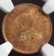 India British 1914 C 1/12 Anna Red Brown Ms 64 Rb Ngc India photo 1