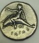 Ancient Greek Roman Coin Italy Calabria Tarentum Nomos Silver Ish Coin 300 Bc Coins: Ancient photo 4