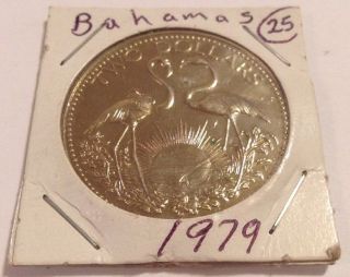 1979 Two Dollar Flamingo Day Proof Coin Commonwealth Of The Bahamas Collectible photo