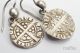 Antique Medieval English Silver Edward I Long Cross Penny Coin Earrings C1310 Coins: Medieval photo 4