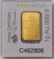 . 9999 Fine Gold Bar Suisse Fortuna - 1 Gram In Assay Cert.  C462808 Gold photo 1