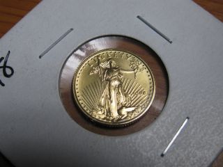 1998 $5 American Gold Eagle 1/10 Oz Gold Coin Bullion Bu Uncirculated photo