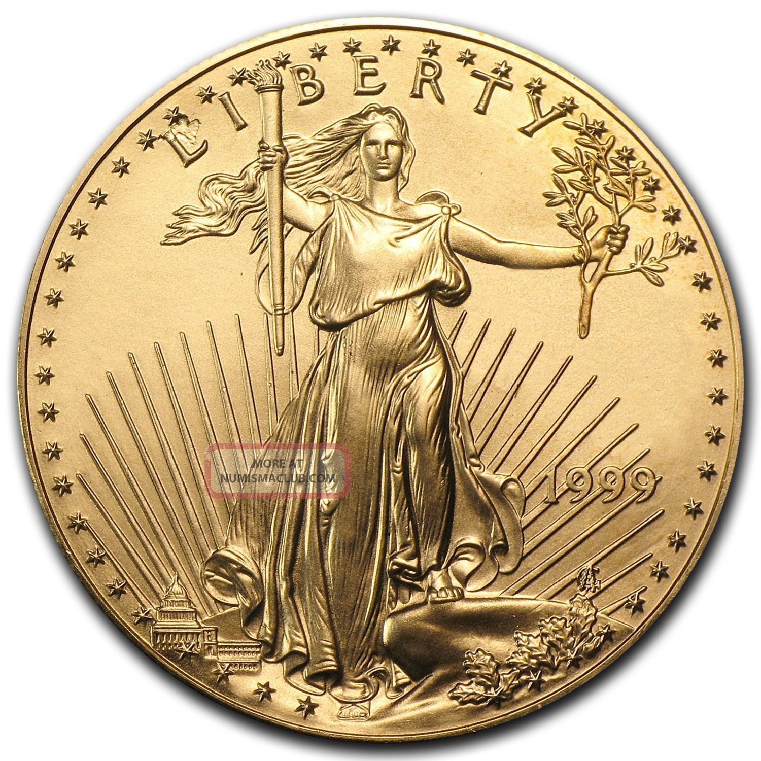 1999 1 Oz Gold American Eagle Coin