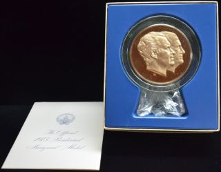Official 1973 Presidential Inaugural Medal Solid Bronze Nixon Franklin photo
