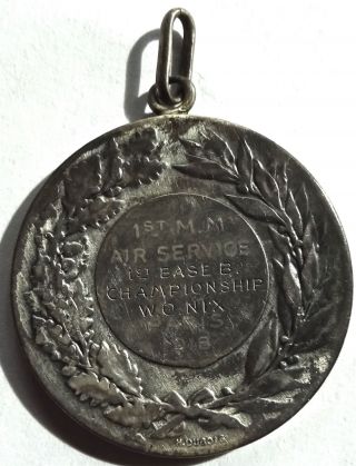 Paris France Silver Medal 1st Mm Air Service 1918 Wo Nix photo